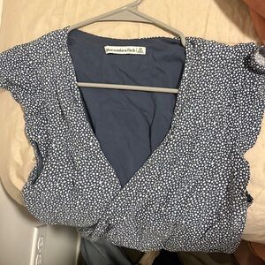 Abercrombie tie front shirt